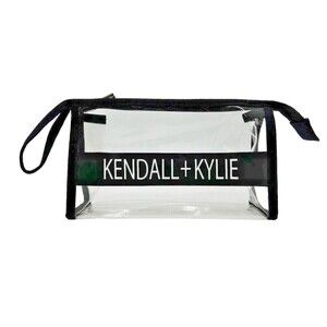 NEW Kendall + Kylie Clear Makeup Bag With Black Logo